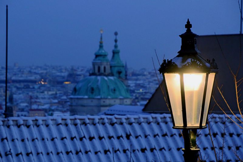 l'hiver a Prague, l'église St. Nicolas