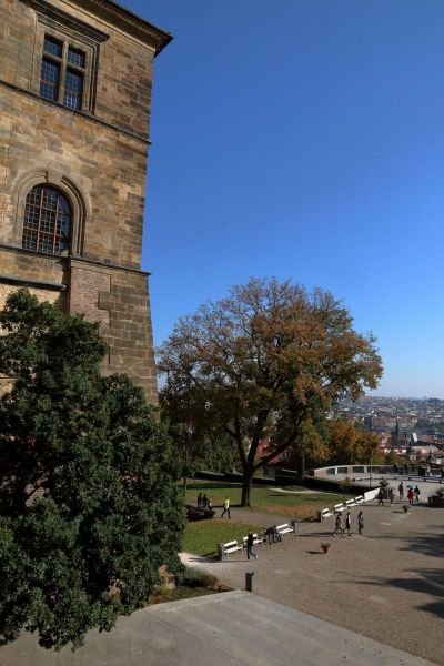 La vue depuis les jardins du Château de Prague